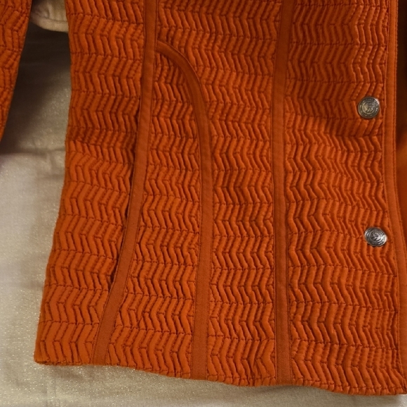 Artifacts Bold Orange Blazer Fitted Silhouette - Picture 3 of 11